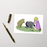 Christopher Robin Fixes Eeyore's Tail Postcard
